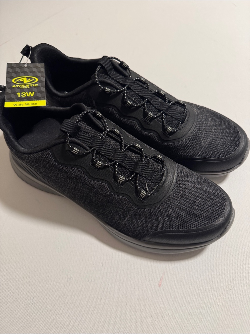 Black Athletic Shoes Mens 13 Wide Slip On